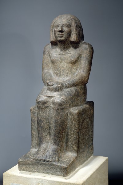 Statue von Ankh, Priester des Horus, Frühdynastische Periode (Diorit) von Egyptian 3rd Dynasty